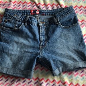 Blue jean shorts